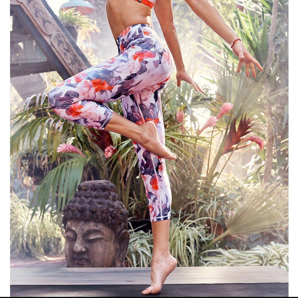 Orange and Purple Fabletics Leggings